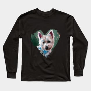 Heart Shaped Puppy Long Sleeve T-Shirt